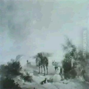 Gypsy Family Leaving Camp