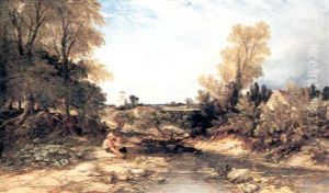 By The Stream, Whitechurch, Essex by William James Mueller