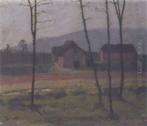 Landschaft Im Morgenlicht. Kleine Landschaft by Albert Mueller