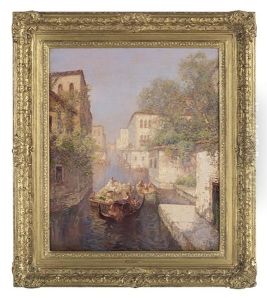 Venetian Canal Scene by Carl Mueller