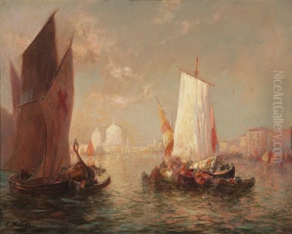 Boats In Venice Harbor - view 1