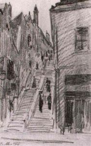 Blick Auf Die Himmelpfortstiege In Wien by Carl Mueller