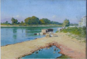 Avignon Le Bateau Lavoir Sur Le Rhone by Lina Bill