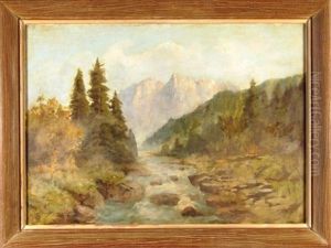 Winding Stream by Carl Mueller-Baumgarten