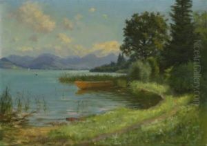 Kahn Am Seeufer by Carl Mueller-Baumgarten