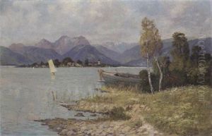 Blick Auf Die Fraueninsel Im Chiemsee