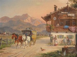 Post Coach by Ludwig Mueller-Cornelius