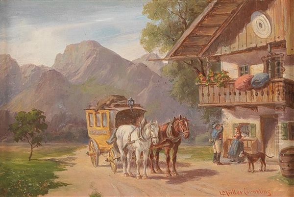 Arrival Of The Post Coach - view 1