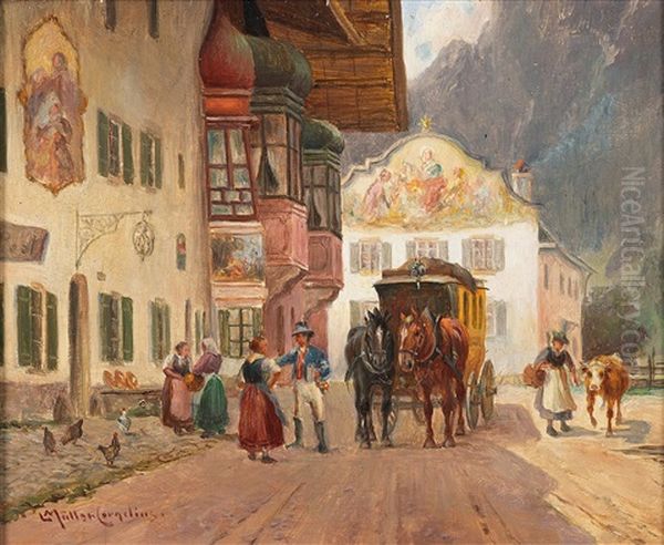 The Post Coach Stops In Mittenwald - view 1
