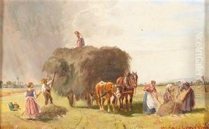 Haymaking by Ludwig Mueller-Cornelius