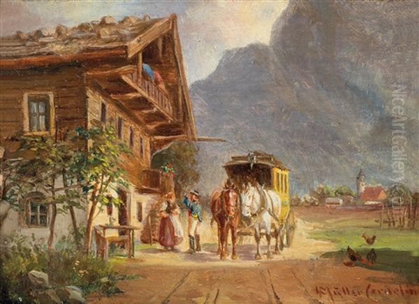 Arrival Of The Post Coach - view 1