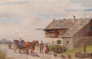 Ankunft Des Gastes by Ludwig Mueller-Cornelius