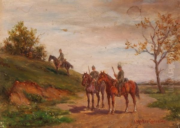 Drei Soldaten Zu Pferd - view 1