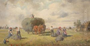 Bei Der Heuernte by Ludwig Mueller-Cornelius