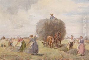 Bei Der Heuernte by Ludwig Mueller-Cornelius