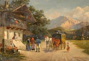 Die Postkutsche by Ludwig Mueller-Cornelius