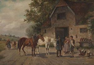 Unterhaltung Auf Der Dorfstrase