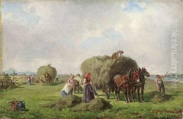 Bauern Bei Der Heuernte - view 1
