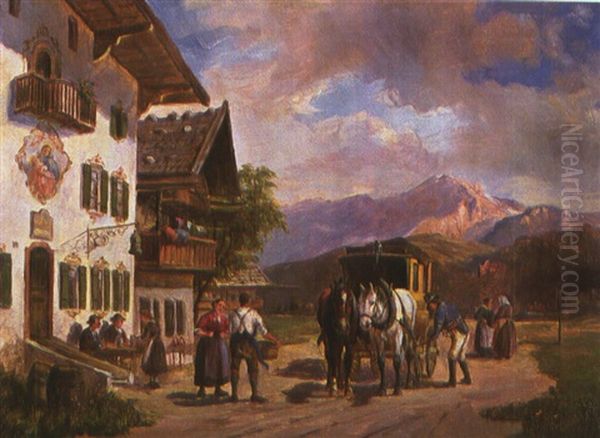 Die Postkutsche Vor Dem Wirtshaus - view 1