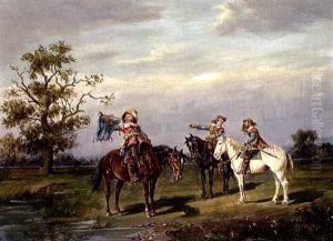 Berittene Landsknechte by Ludwig Mueller-Cornelius