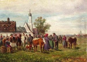 Viehmarkt Vor Der Stadt