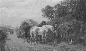 Fahrendes Volk Bei Der Rast by Ludwig Mueller-Cornelius