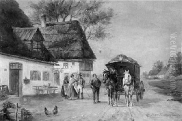 Postkutsche Auf Der Dorfstrase - view 1