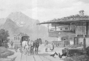 Ankunft Der Postkutsche by Ludwig Mueller-Cornelius