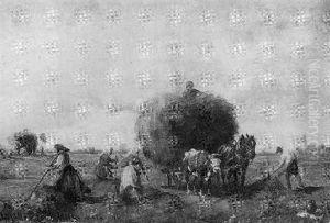 The Hay Harvest by Ludwig Mueller-Cornelius