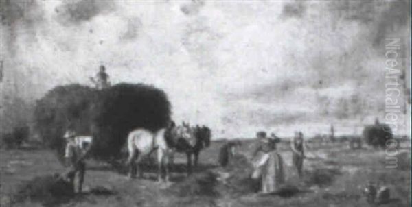 Heuernte In Sommerlicher Landschaft - view 1