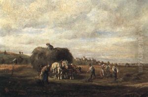 Bei Der Heuernte by Ludwig Mueller-Cornelius
