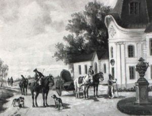Ankunft Der Kutsche Vor Dem Schlos by Ludwig Mueller-Cornelius