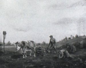 Bauern Bei Der Kartoffelernte by Ludwig Mueller-Cornelius