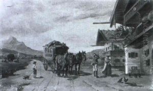 Halt Der Postkutsche by Ludwig Mueller-Cornelius