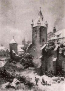 Verschneites Stadtchen by Ludwig Mueller-Cornelius