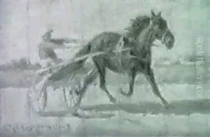 Trabrennfahrer by Ludwig Mueller-Cornelius