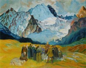 Versammlung Auf Der Hochalm by Kurt Mueller-Eichstaett