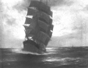 Segelschiff Bei Sonnenuntergang Segelschiff Bei Sonnenuntergang