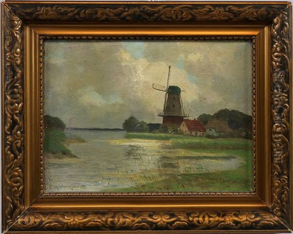 Wohl Bodden-landschaft Mit Muhle Und Bauernkate - view 1