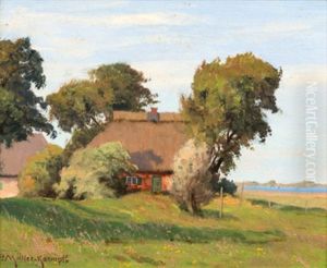Gehoft Am Bodden by Paul Mueller-Kaempff