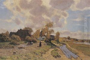 Herbstliche Landschaft Mit Bauernhof Herbstliche Landschaft Mit Bauernhof