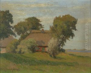 Katen Am Sommerlichen Bodden