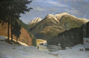 Abendstimmung Im Voralpenland by Paul Mueller-Kaempff