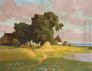 Katen Am Sommerlichen Bodden