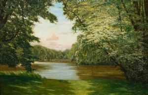 A Lake In Mecklenburg by Paul Mueller-Kaempff