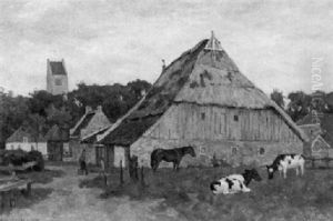 Bauernhof Mit Weidevieh Bauernhof Mit Weidevieh