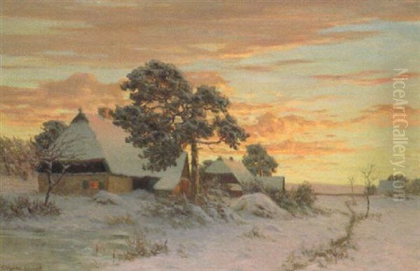 Bauernhauser Im Schnee - view 1
