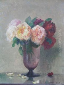 Vase De Roses by Jacques Bille