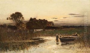 Abendstimmung Am Bodden by Konrad Alexander Mueller-Kurzwelly
