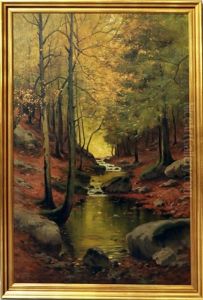 Bachlauf Im Herbst - Stimmung by Konrad Alexander Mueller-Kurzwelly